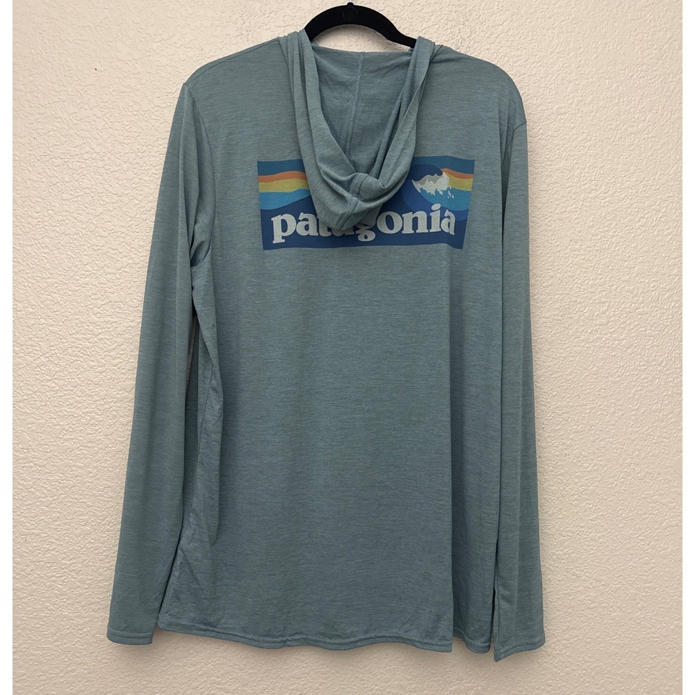 Patagonia Capilene Cool Daily Graphic Hoody Light Plume Grey Men's Large NWT - Picture 6 of 13